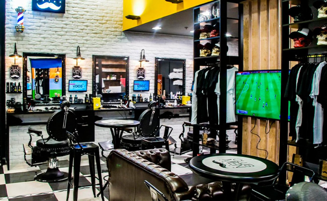 ideias criativas decoração barbearia moderna