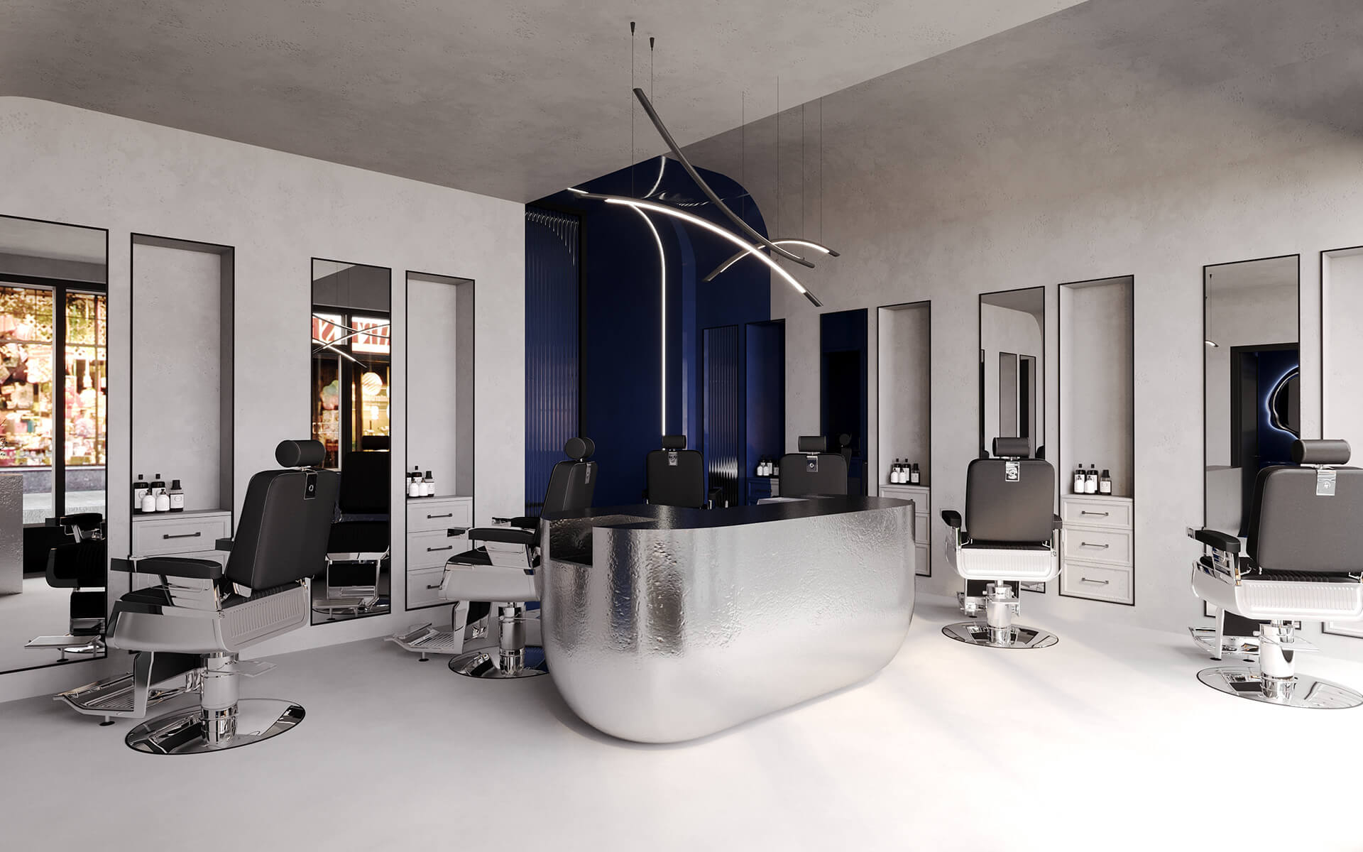 decoração barbearia vintage versus industrial