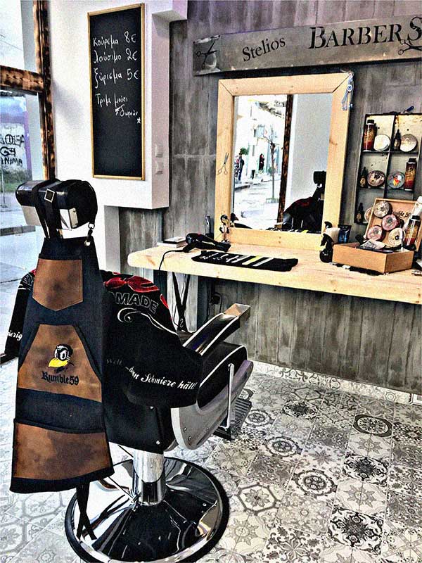 como economizar decoração barbearia pequena