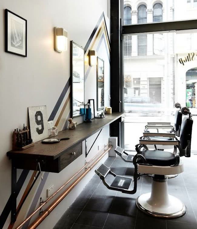decoração para barbearia