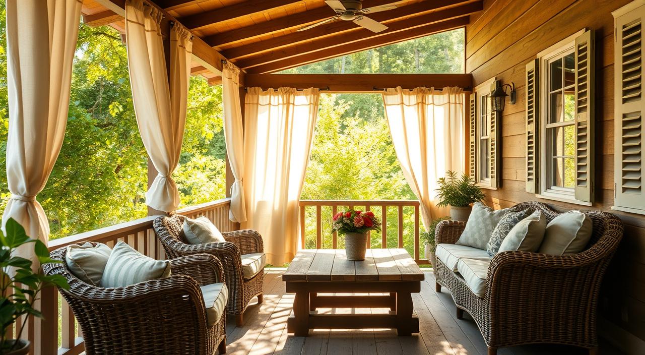 decoração varanda casa de campo com rede