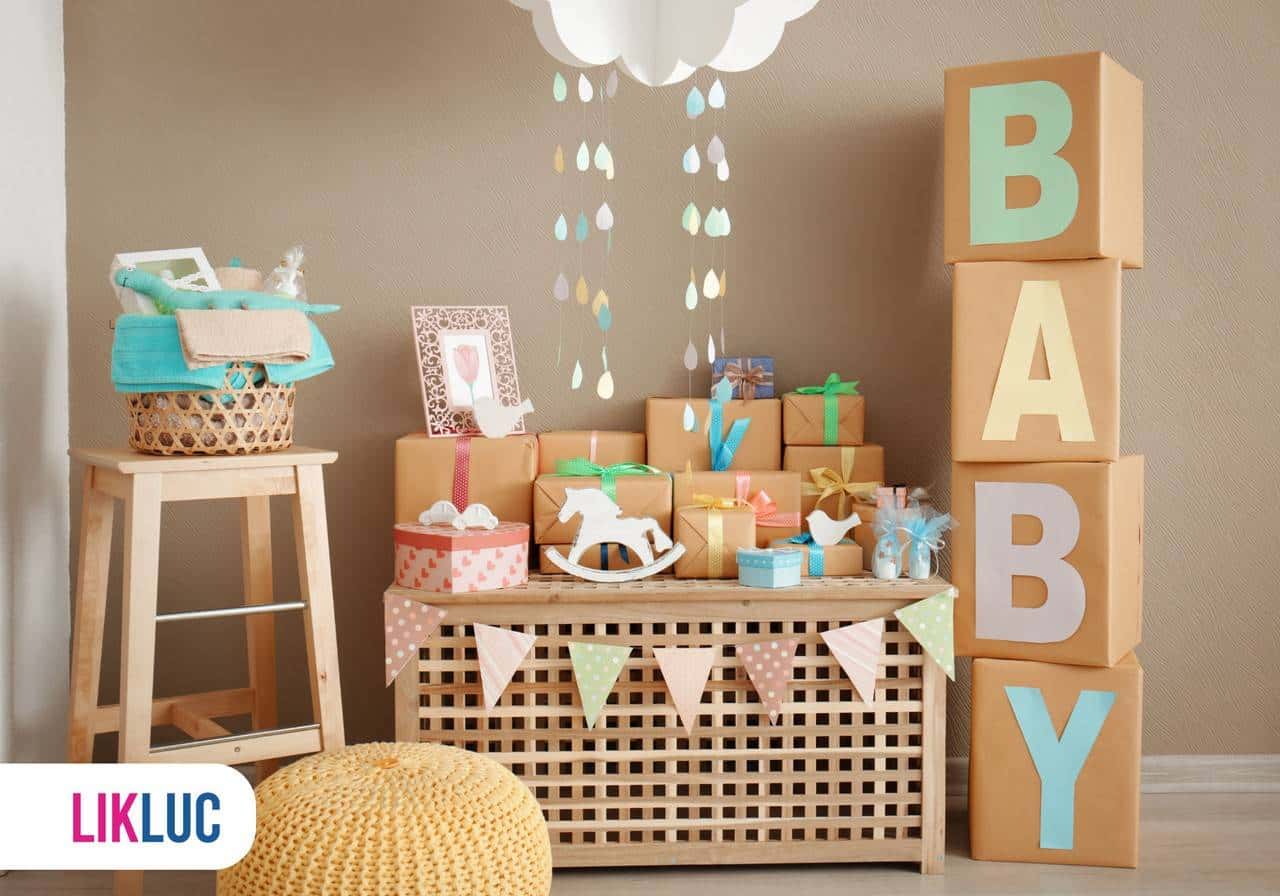 centro de mesa cha bebe diy potes vidro