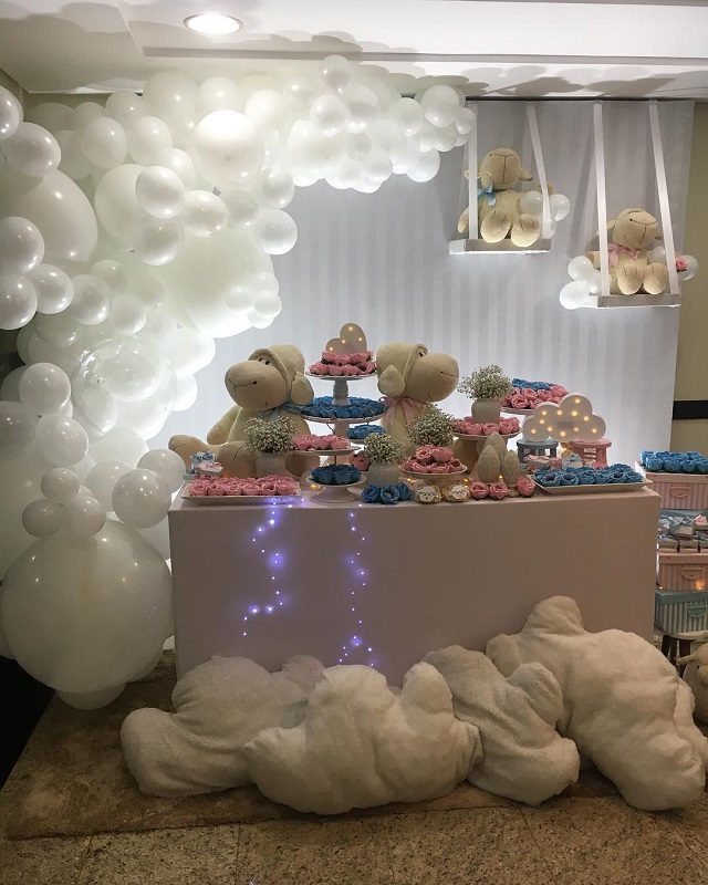 decoração para chá de bebê simples