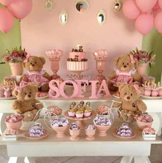 ideias criativas decoração chá fralda menina