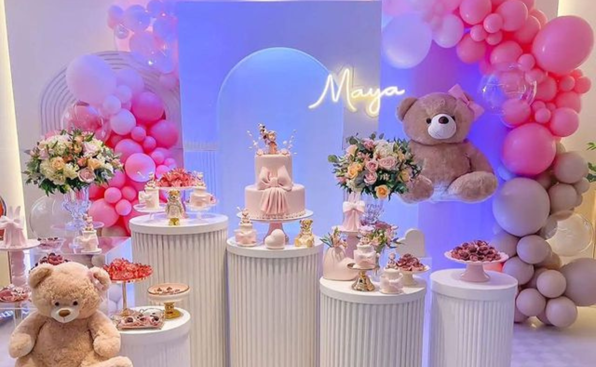 decoração para chá de fraldas simples menina