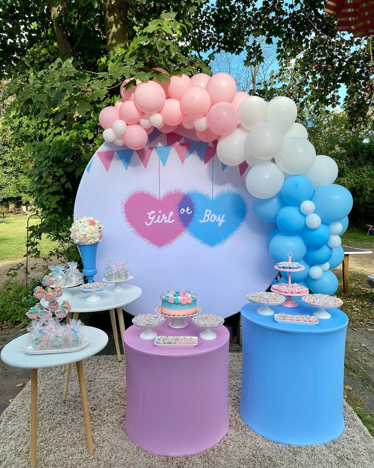 decoração para chá revelação