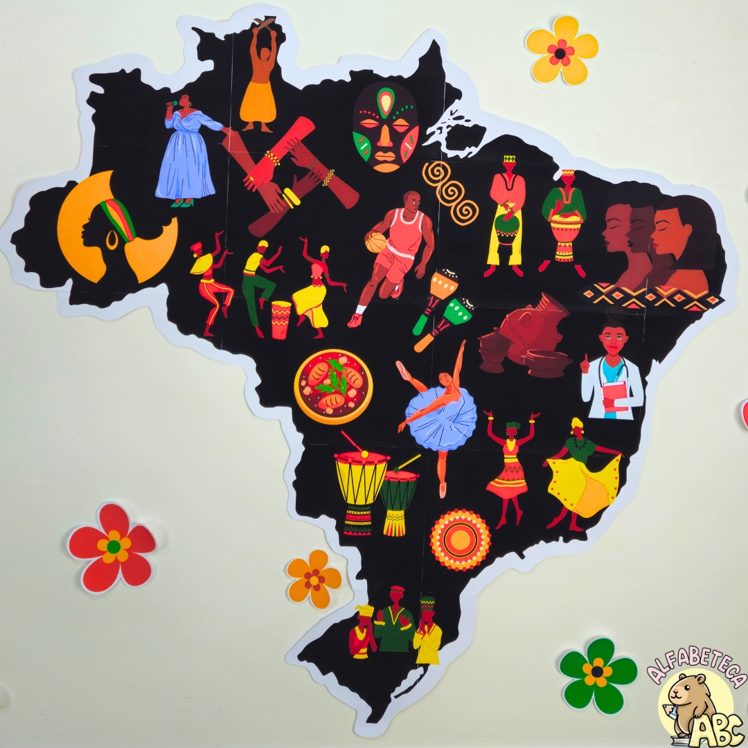 como fazer painel consciência negra 3d