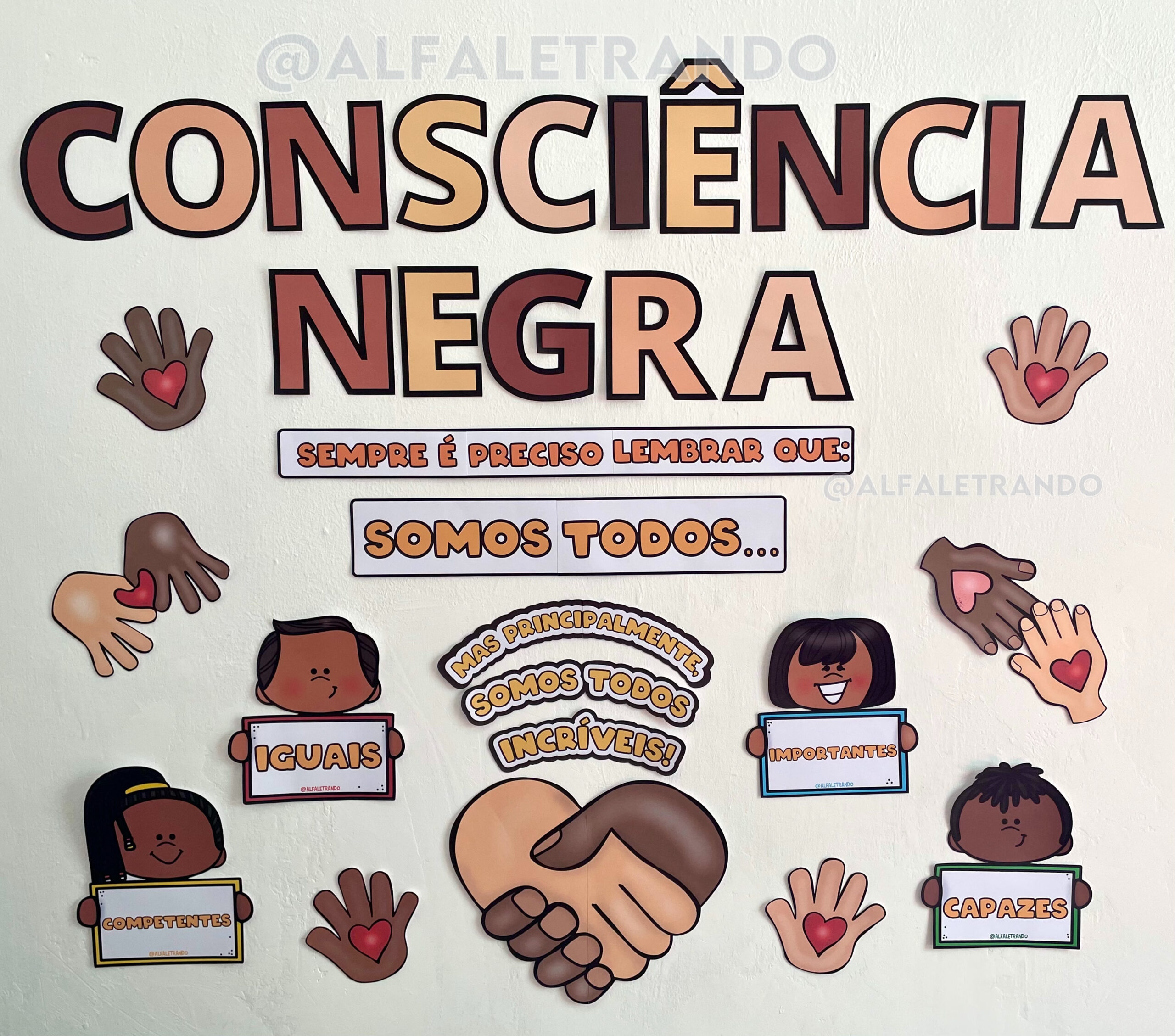 como fazer painel consciência negra 3d