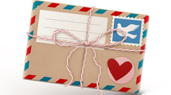 decoração para envelope de carta