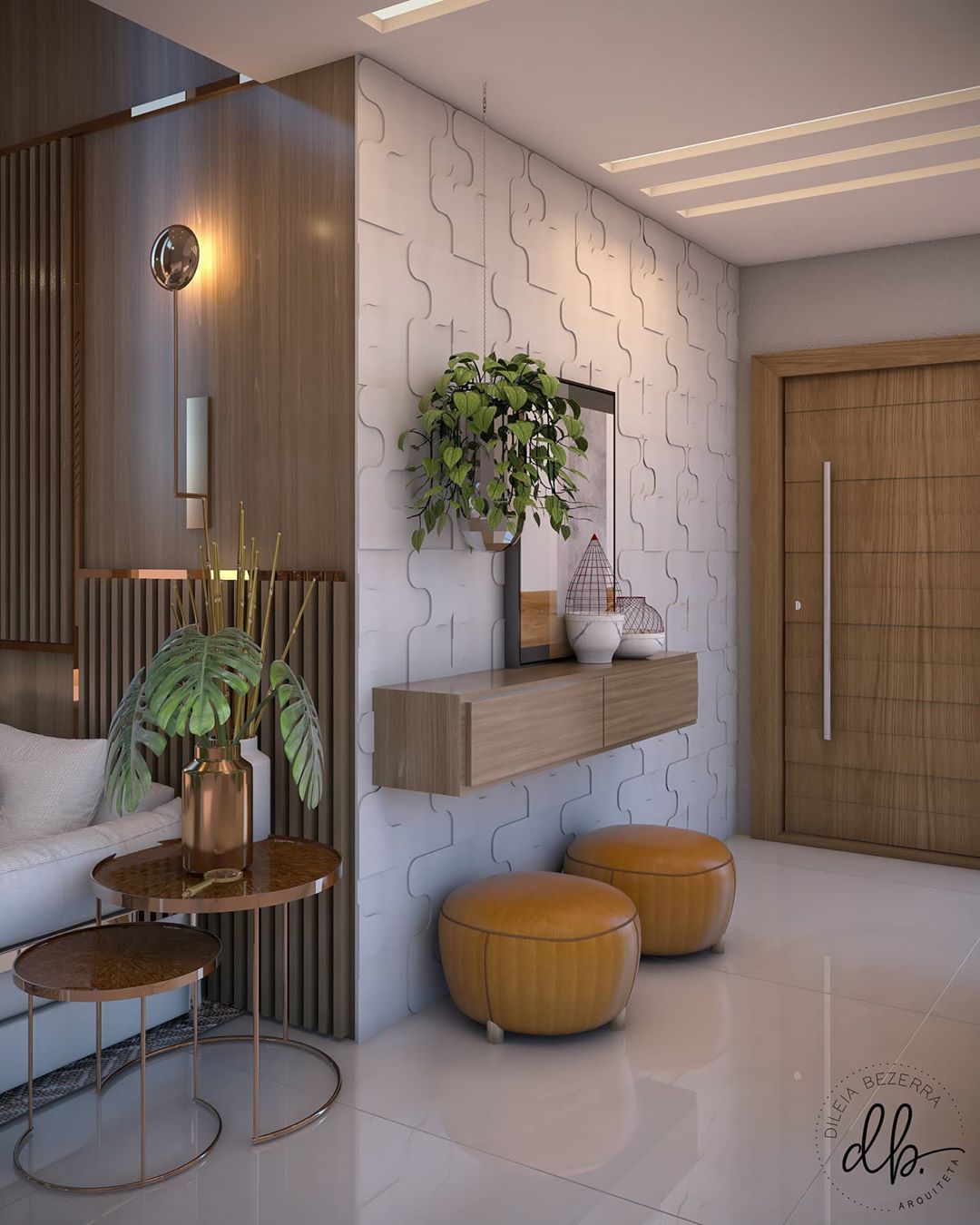 decoração para hall de entrada pequeno