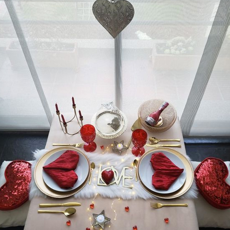 decoração para mesa dia dos namorados