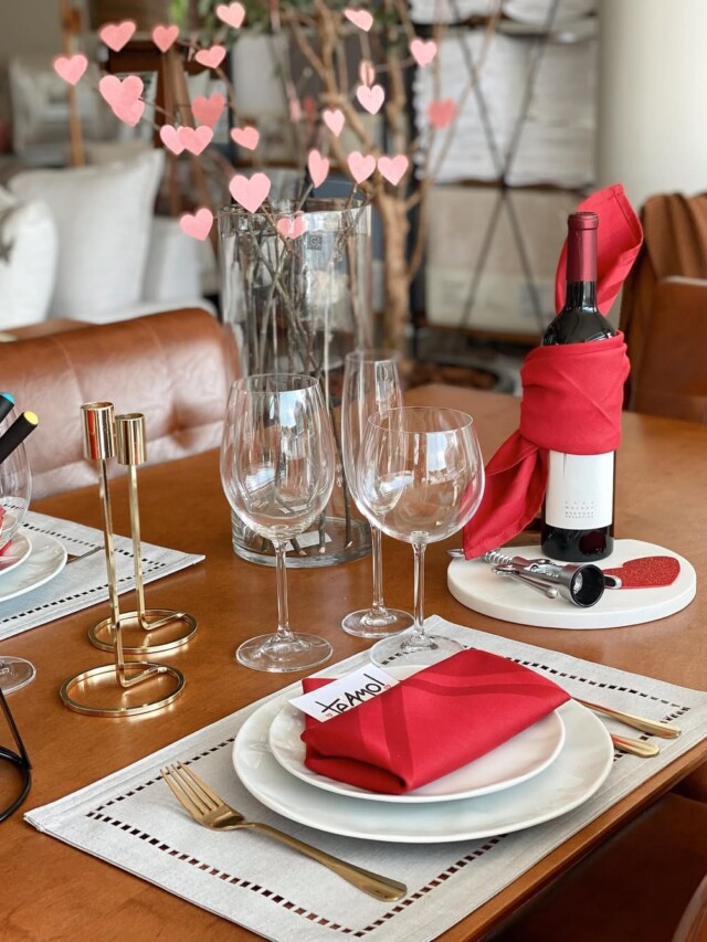 decoração para mesa dia dos namorados