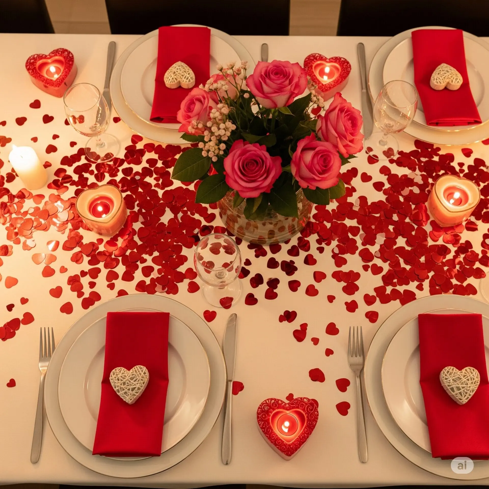 ideias de mesa posta dia dos namorados simples e romântica