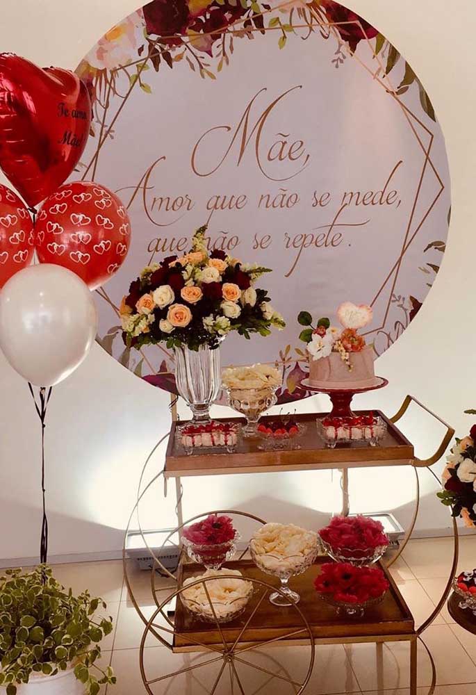 decoração para o dia das mães com tnt