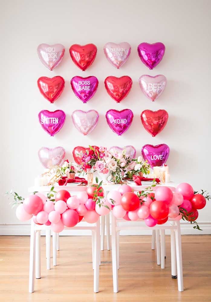 decoração para o dia dos namorados