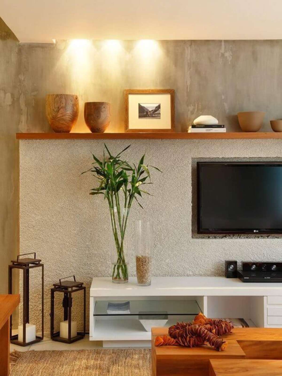 decoração para painel de tv sala