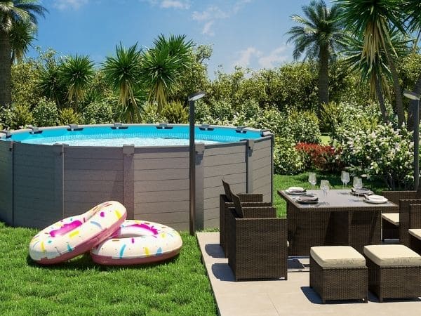 decoração para parede de piscina