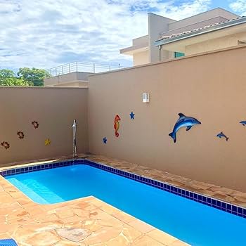 decoração para parede de piscina