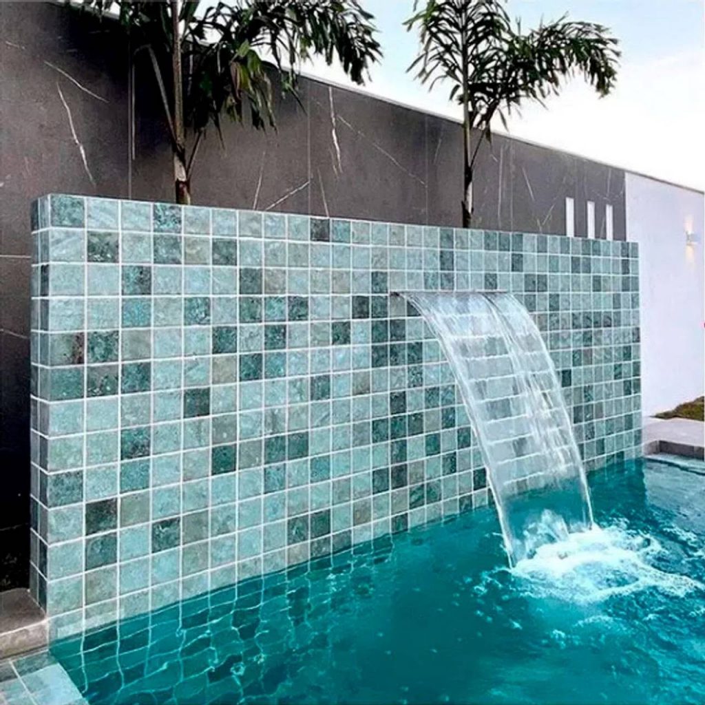 decoração para parede de piscina