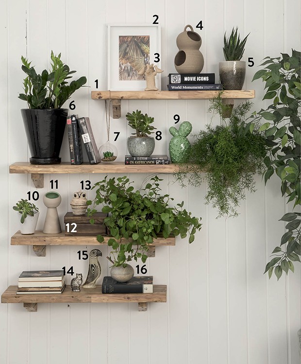 ideias criativas decoração prateleiras pequenas