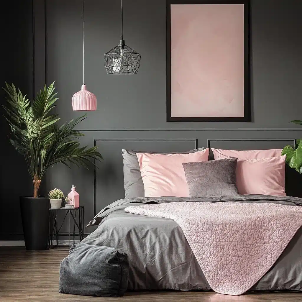 quadros abstratos dourados para quarto cinza