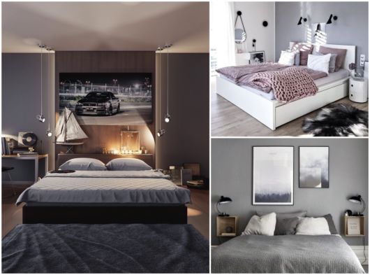 ideias de decoração quarto cinza e branco