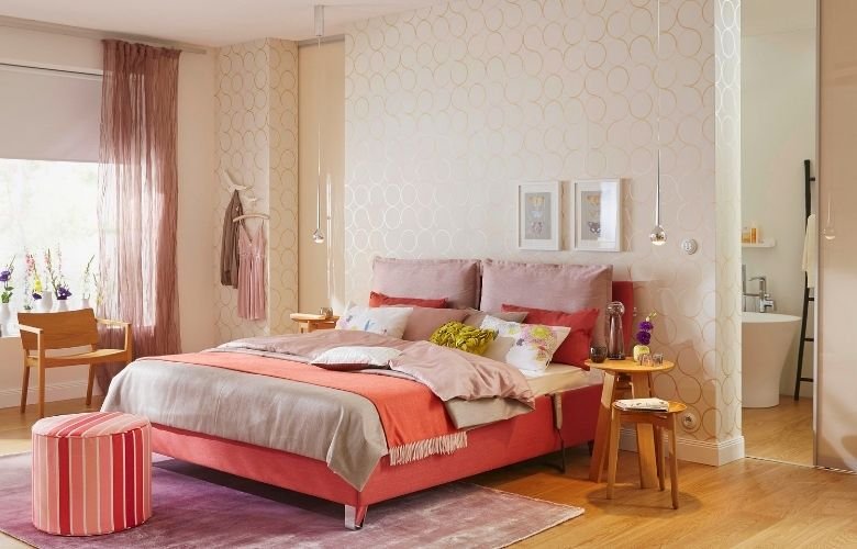 ideias de papel de parede para quarto de casal