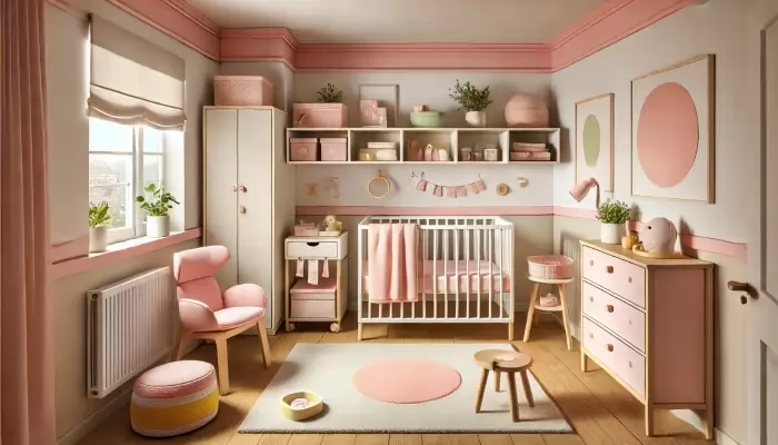 papel de parede safari rosa para quarto de bebe menina