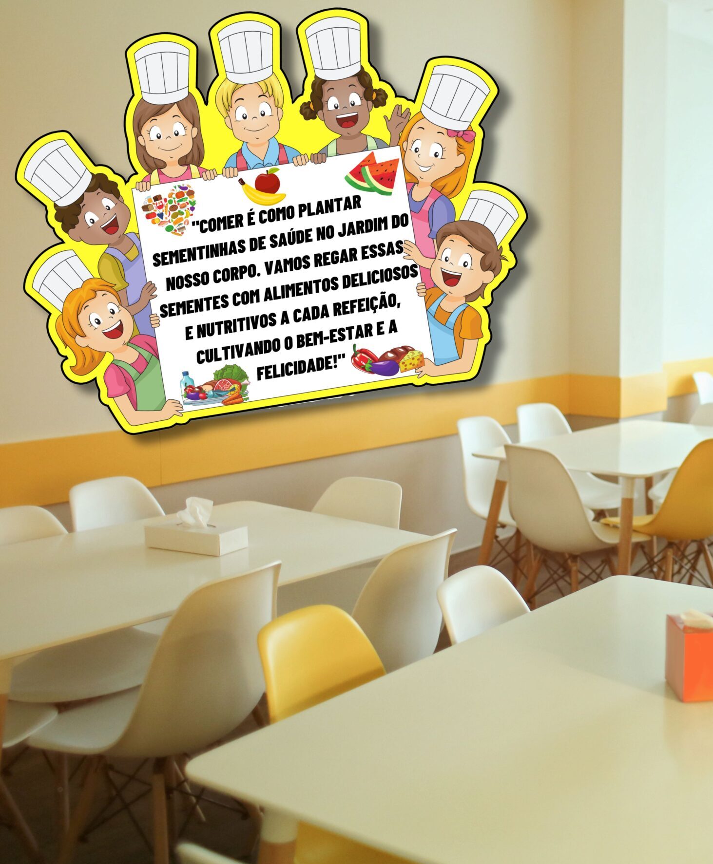 decoração para refeitório de creche