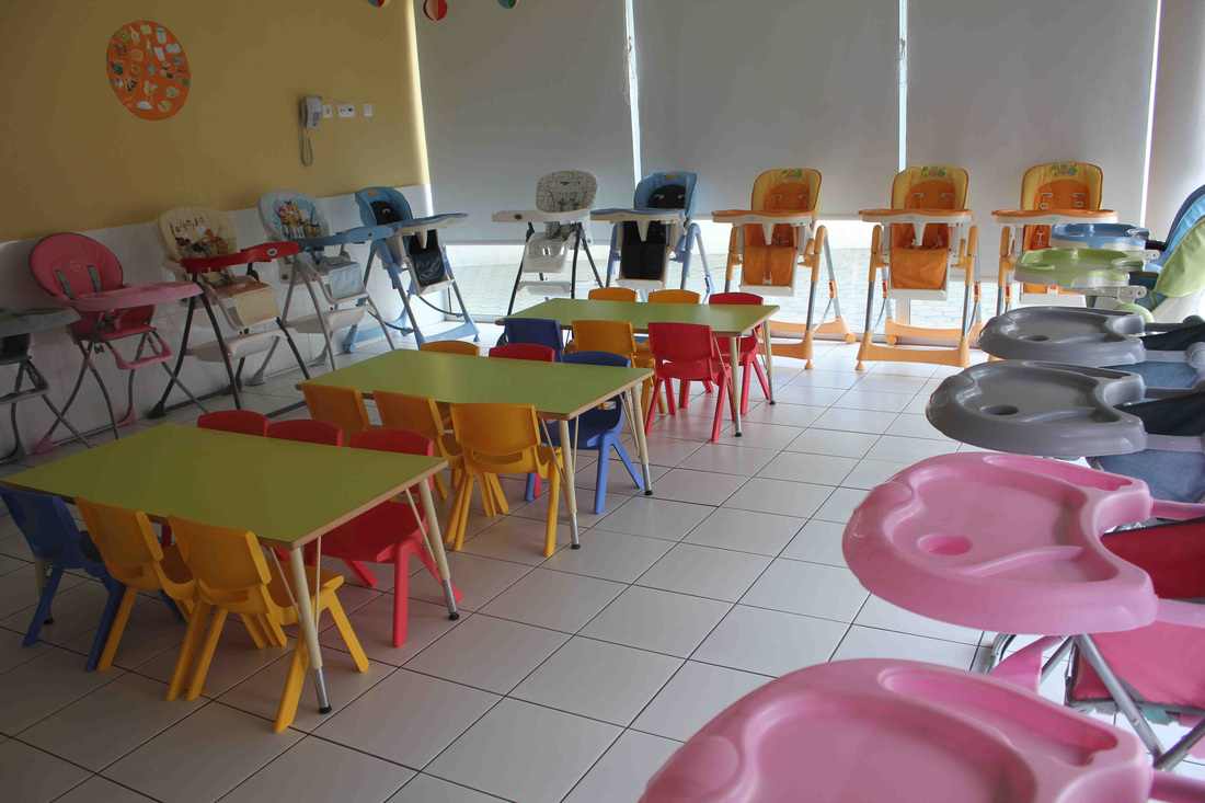 decoração refeitório creche vs refeitório escolar