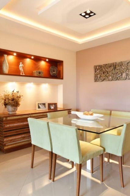 decoração sala de jantar integrada