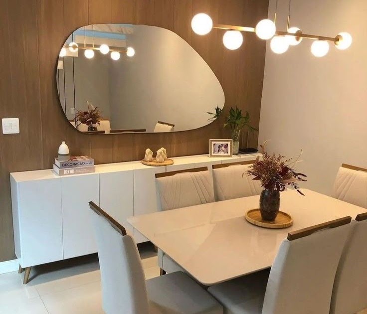 decoração sala de jantar com mesa redonda