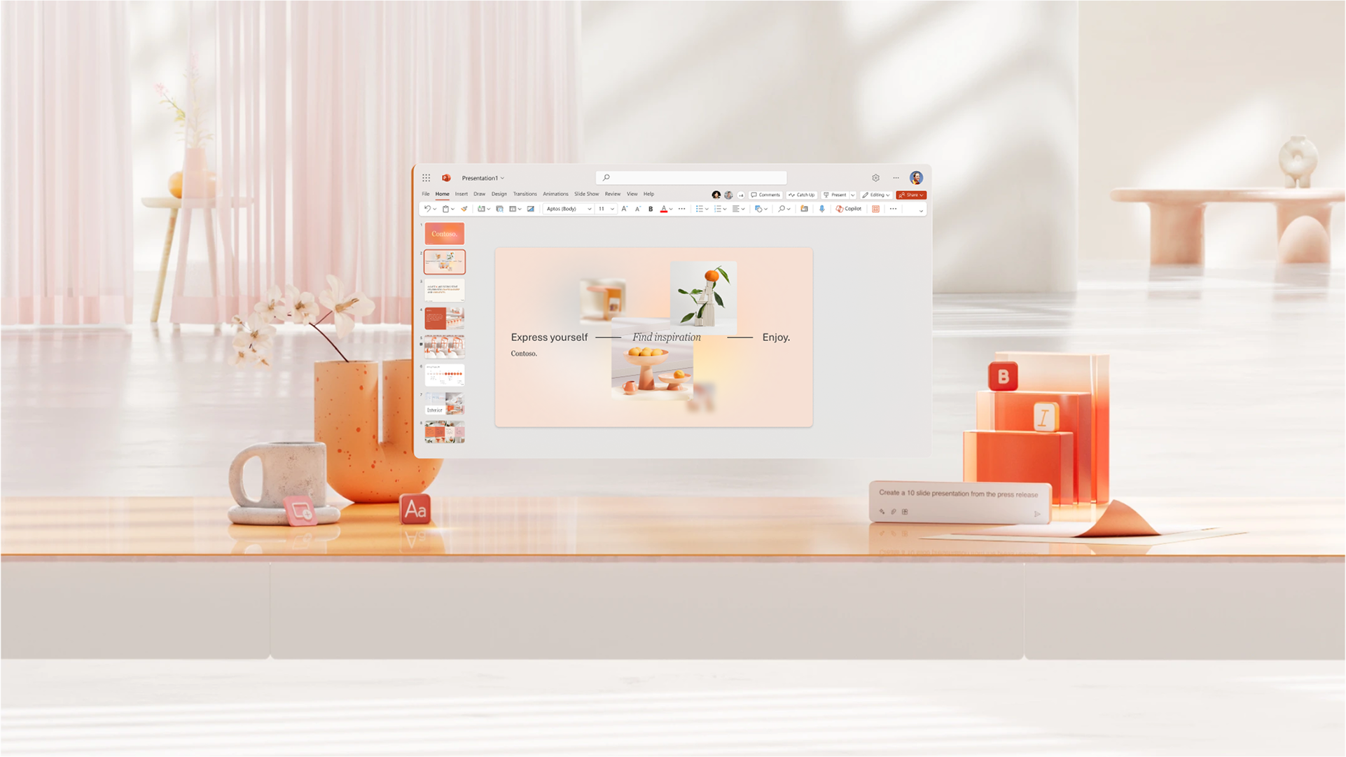 melhores decorações para slides png criativos