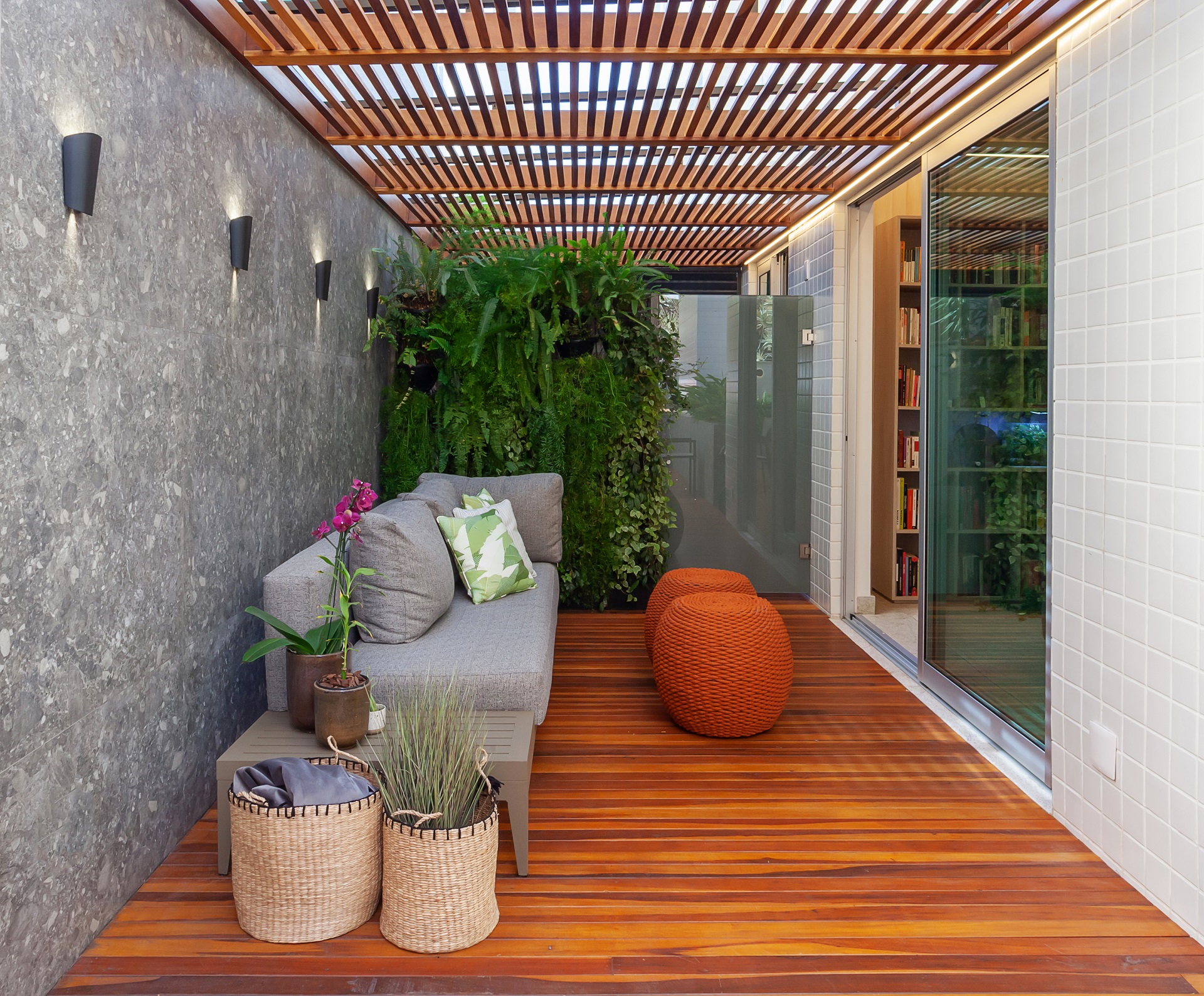 ideias criativas decoração parede area externa