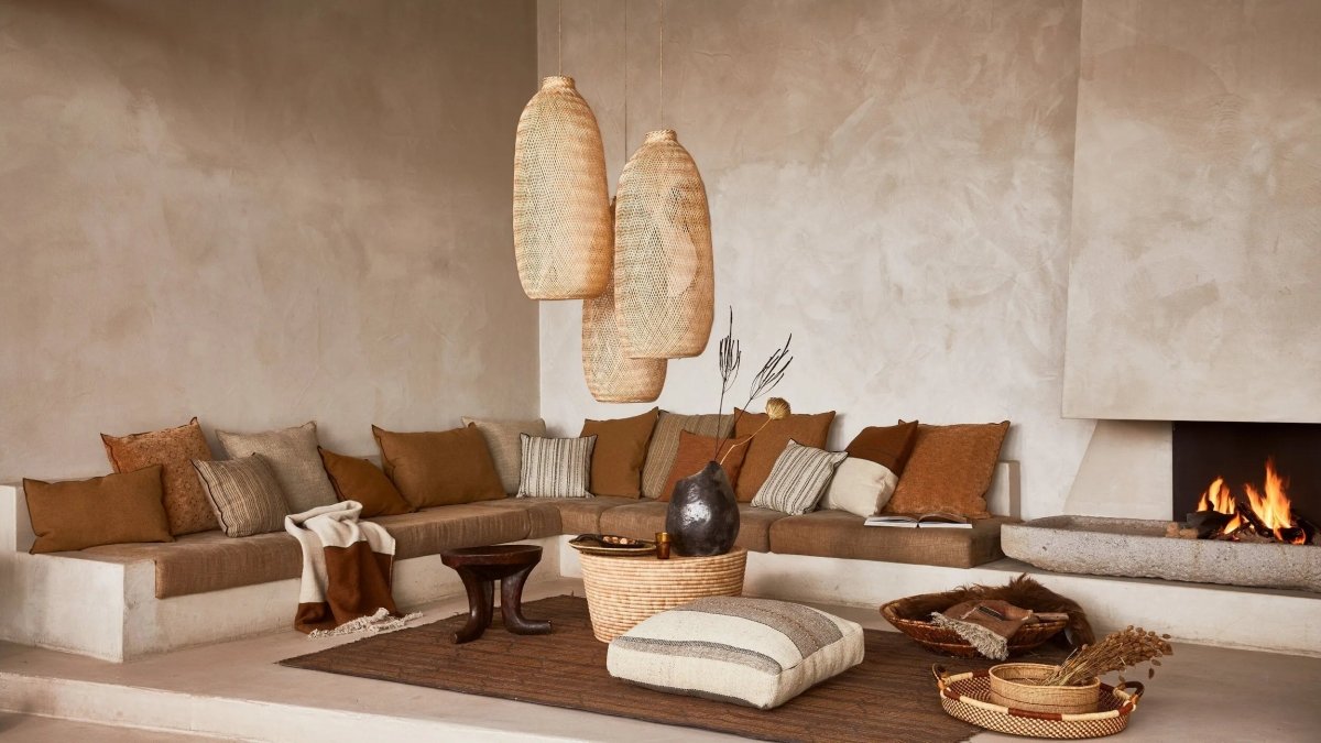 decoração parede boho chic vs escandinavo