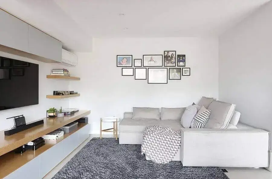 decoração parede branca sala