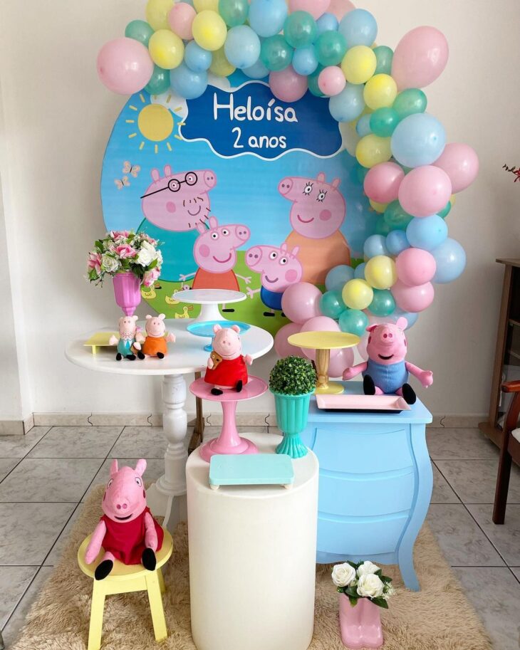 decoração peppa pig simples