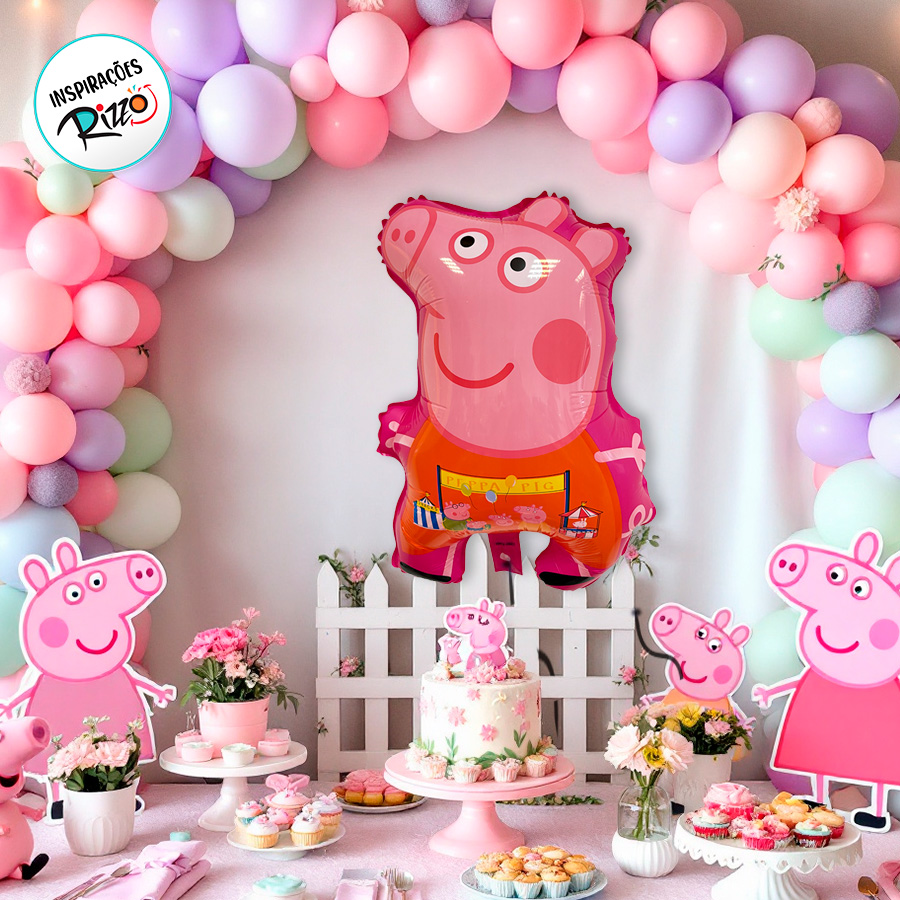 decoração peppa pig simples
