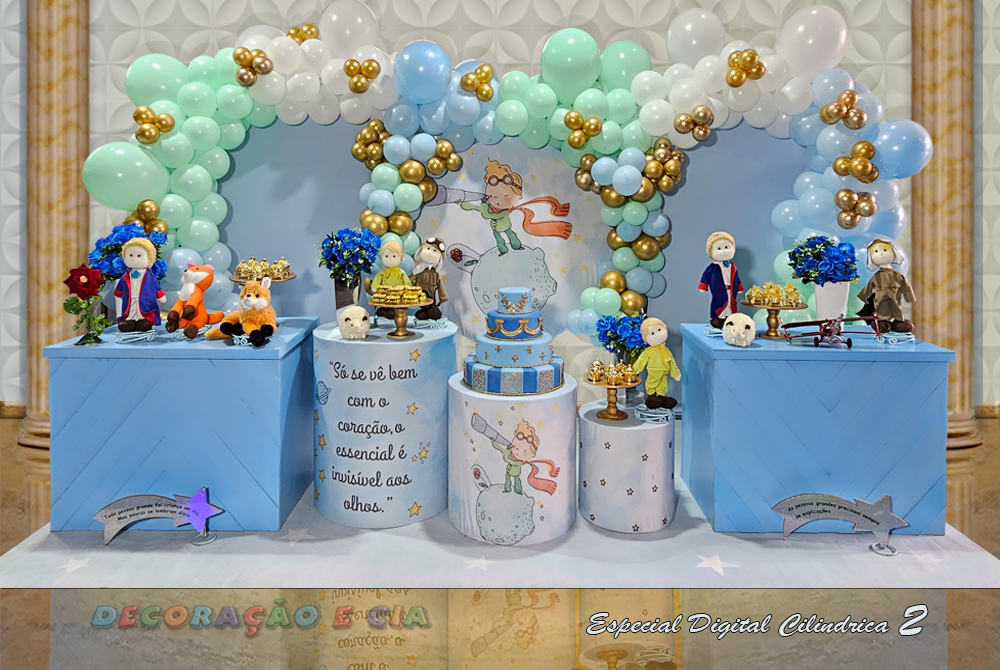 decoração pequeno príncipe tons pastéis