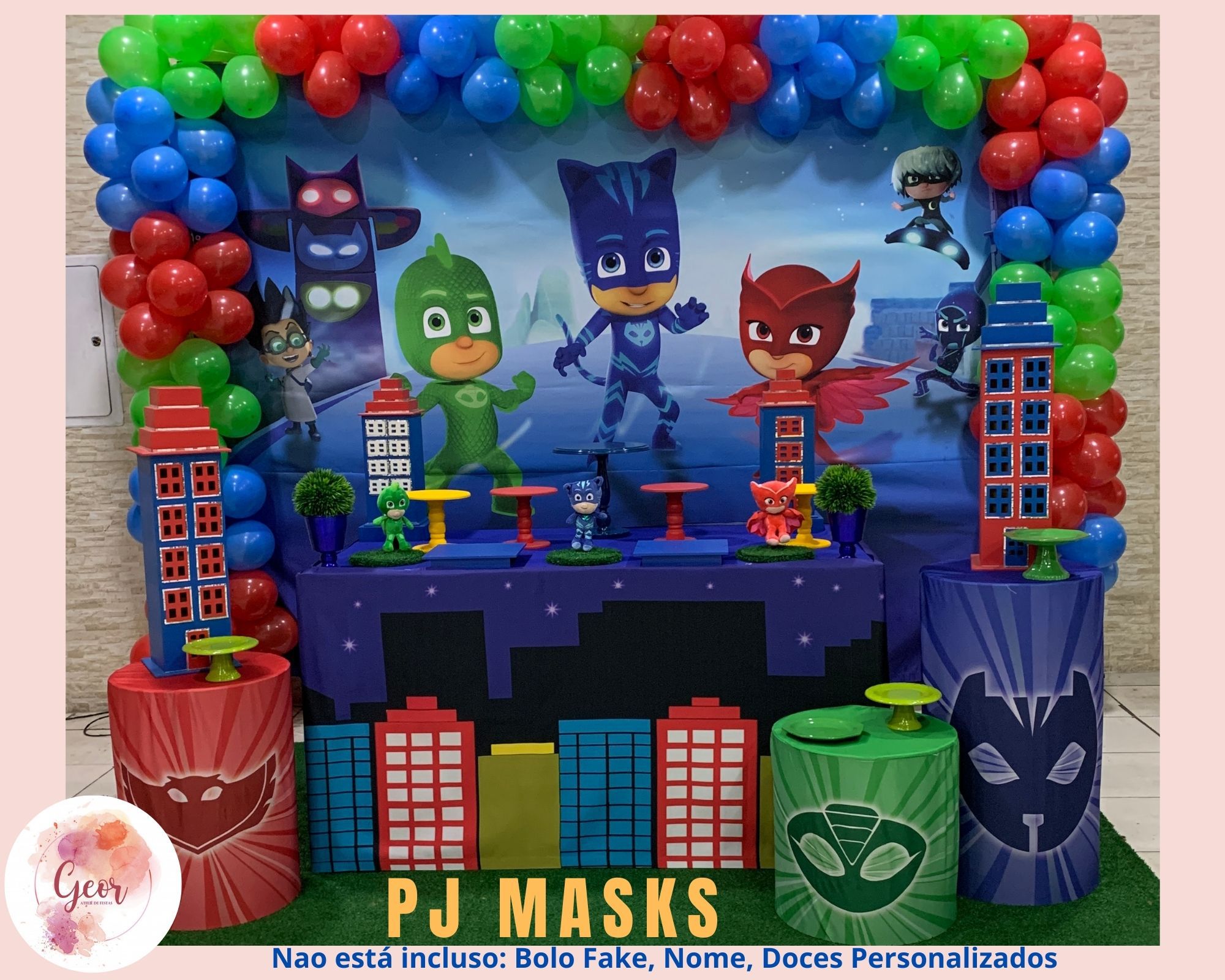 decoração pj masks