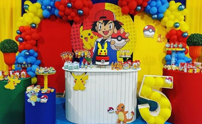 quanto custa decoração festa infantil pokemon