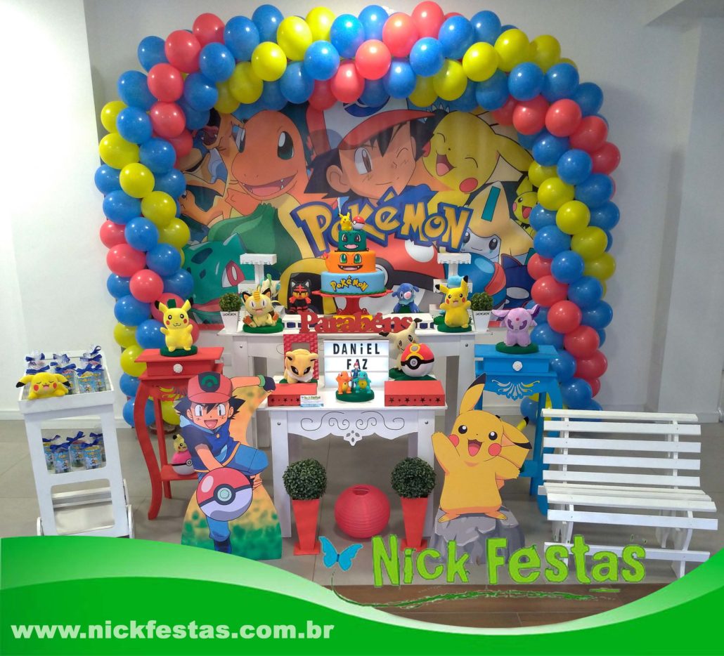 ideias criativas decoração festa infantil pokemon
