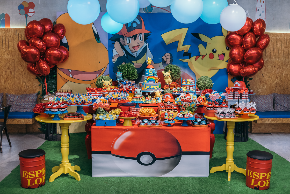 ideias criativas decoração festa infantil pokemon