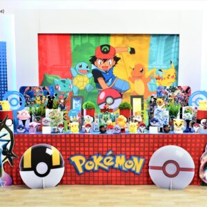 como fazer centro de mesa pokemon para festa infantil