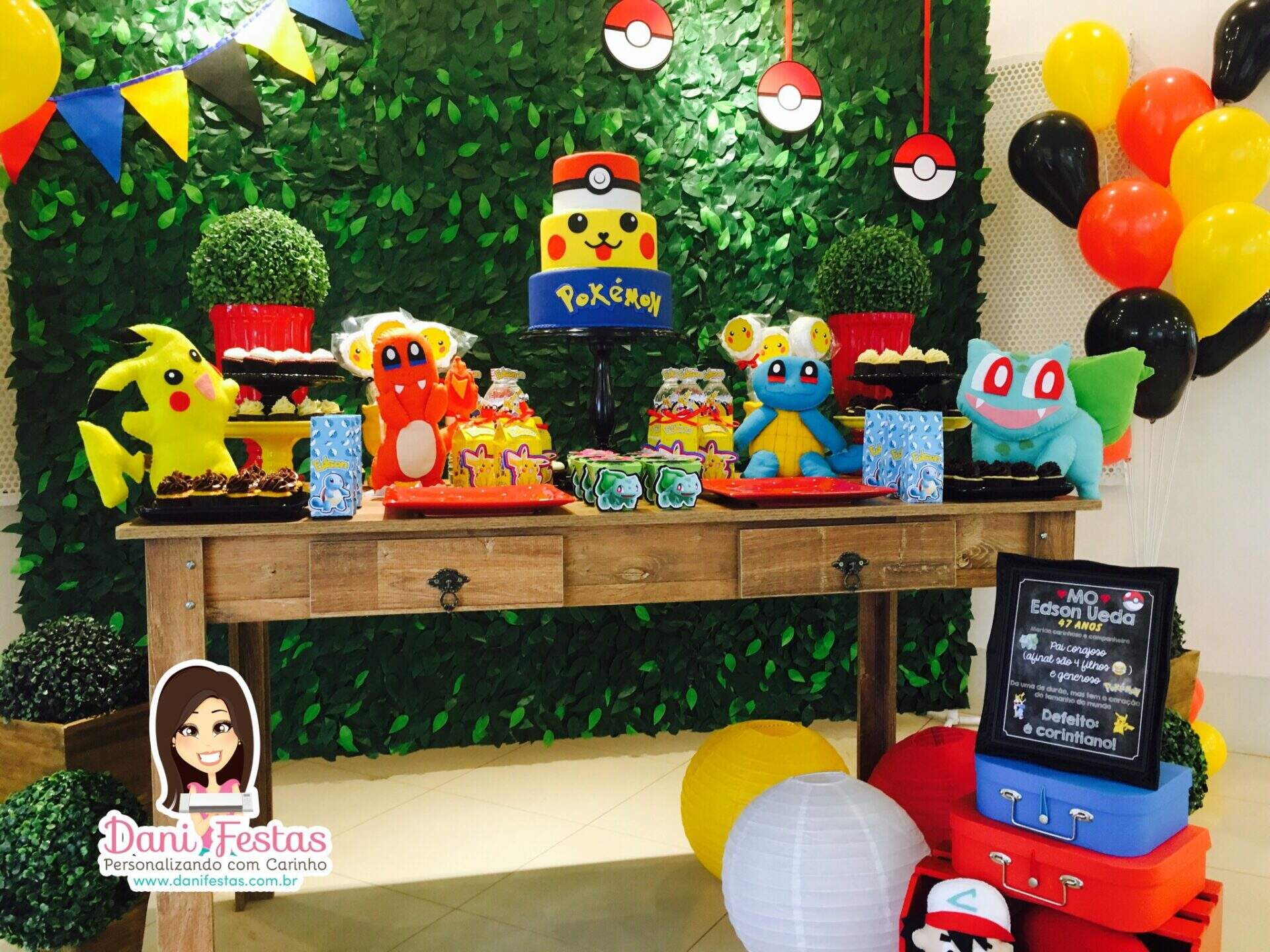 ideias criativas decoração festa infantil pokemon