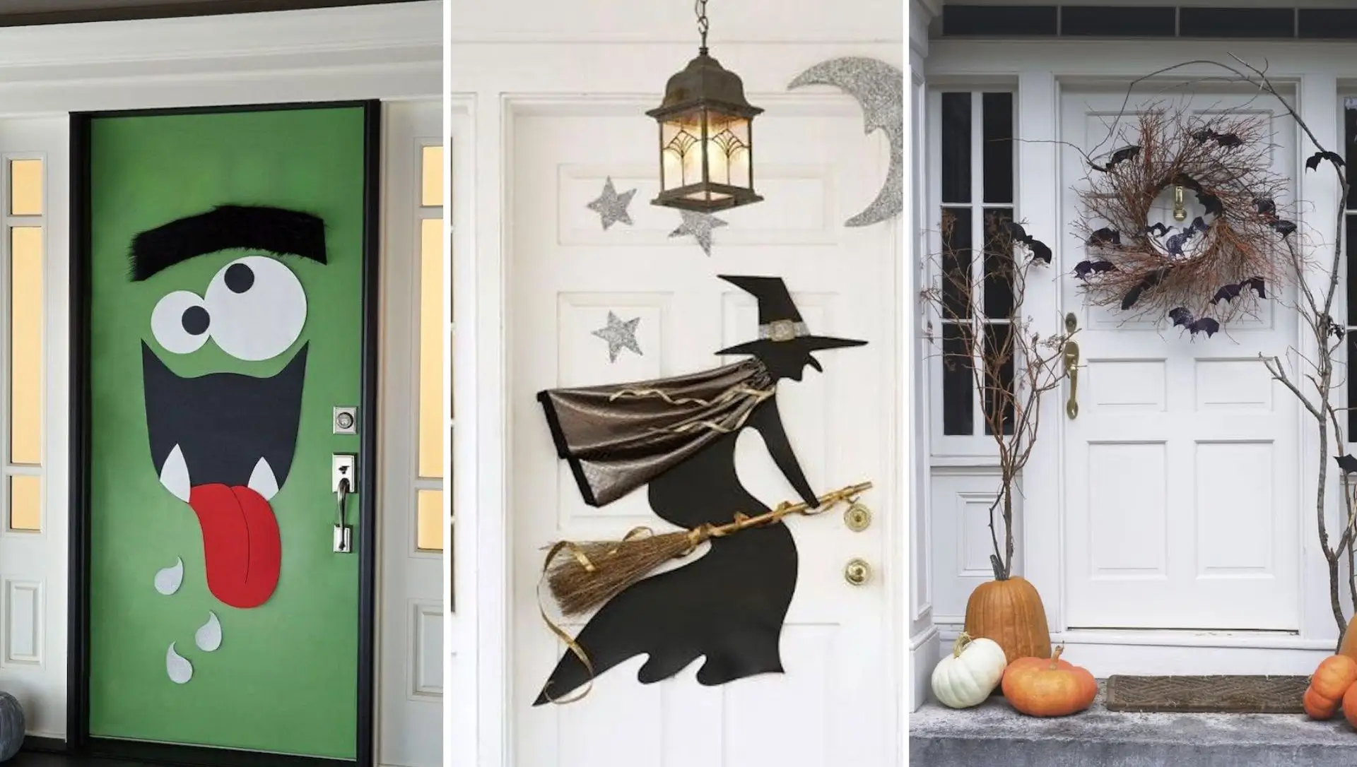 decoração porta halloween