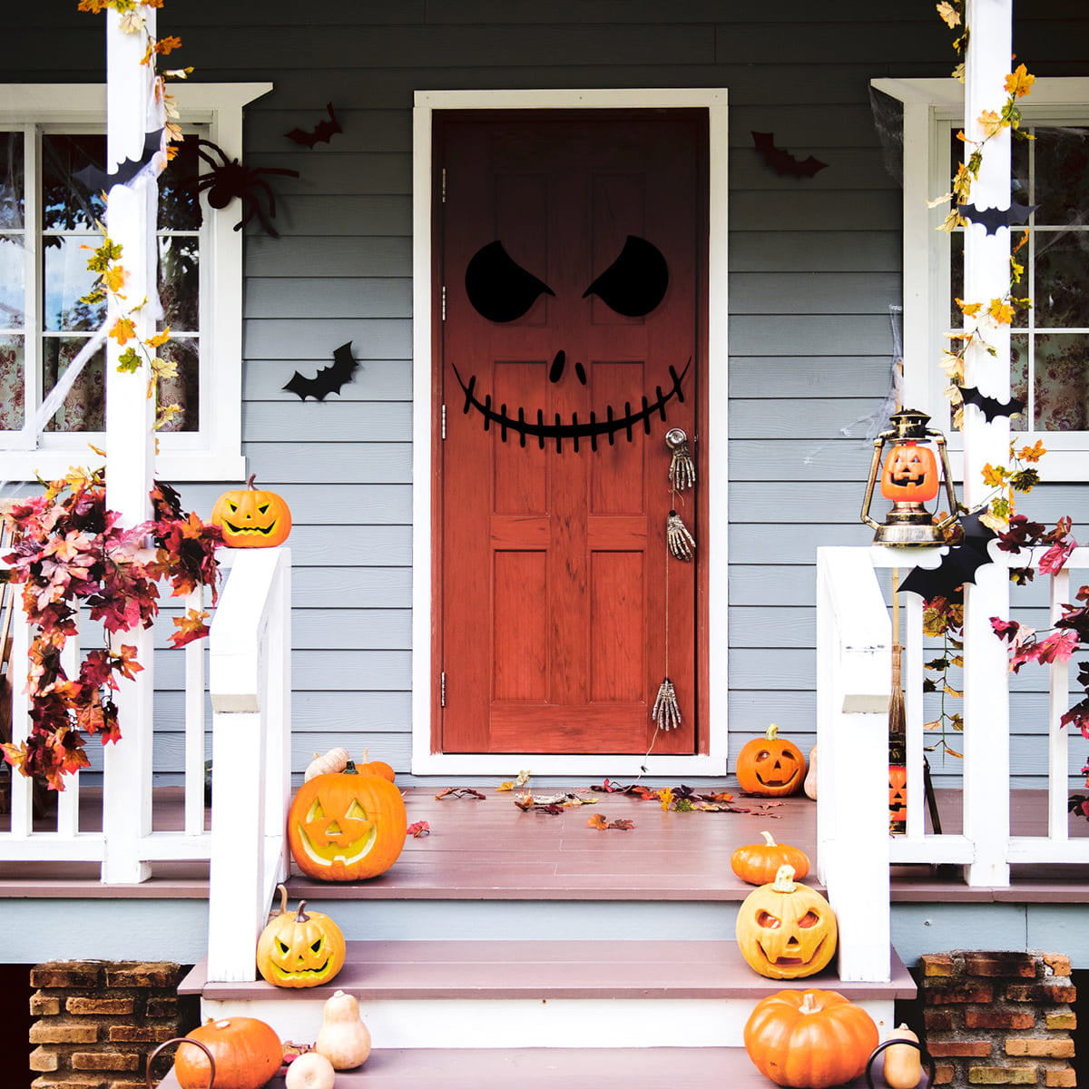 decoração porta halloween