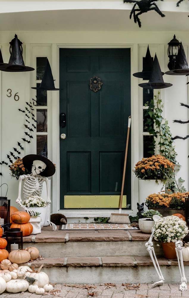 decoração porta halloween