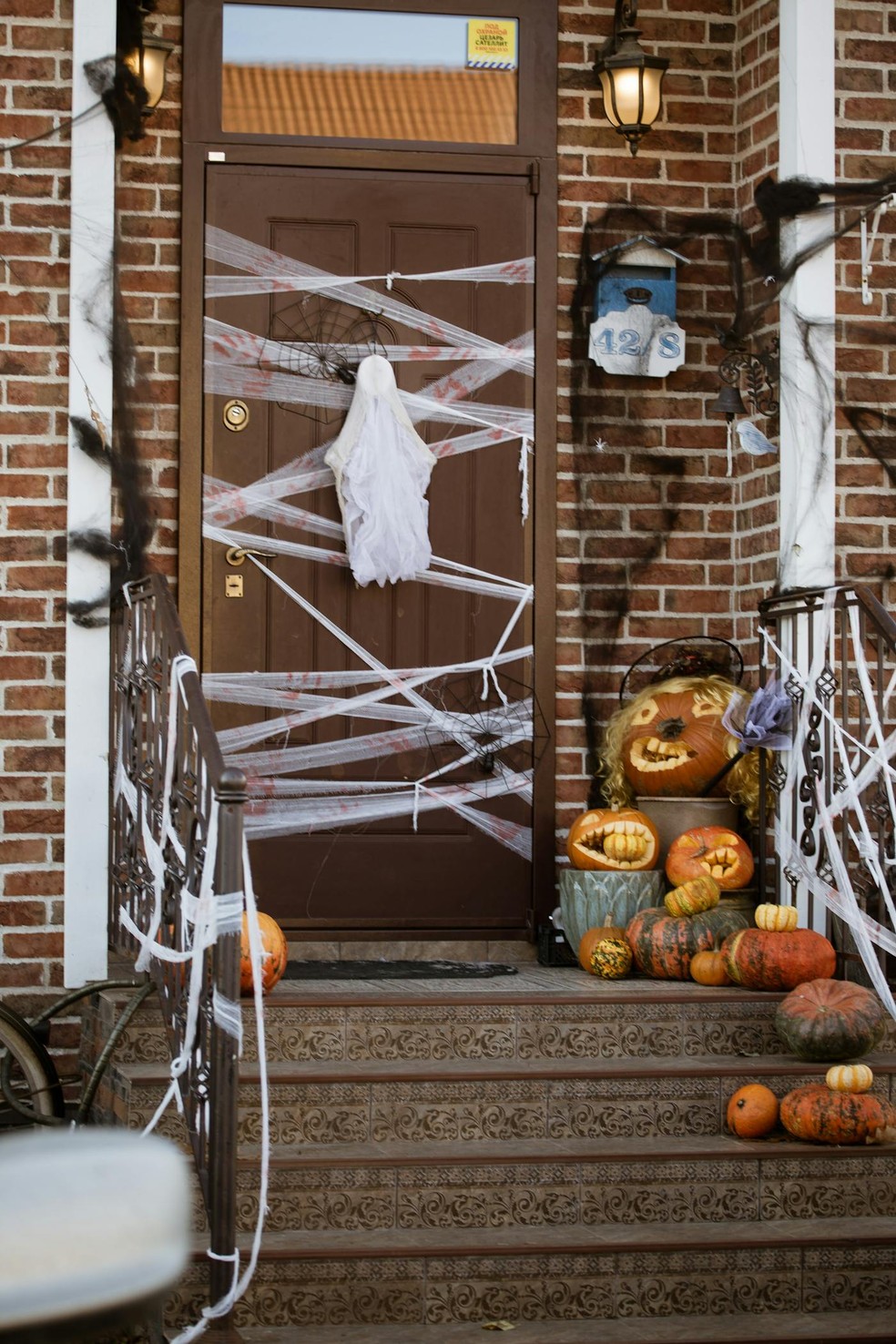 decoração porta halloween