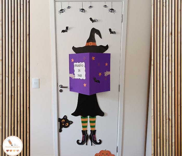 decoração porta halloween